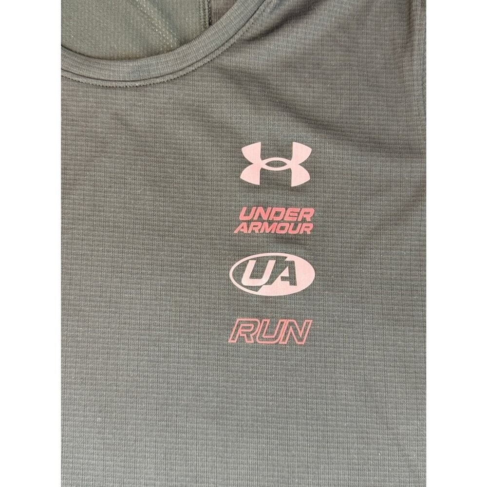 Under Armour Run Womens Black Pink Graphic Mesh Back Performance‎ Tee Shirt LG - Picture 6 of 8